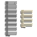 Stainless Steel Bathroom Cabinet Rack With Multiple Horizontal Bars For Towel Hanging