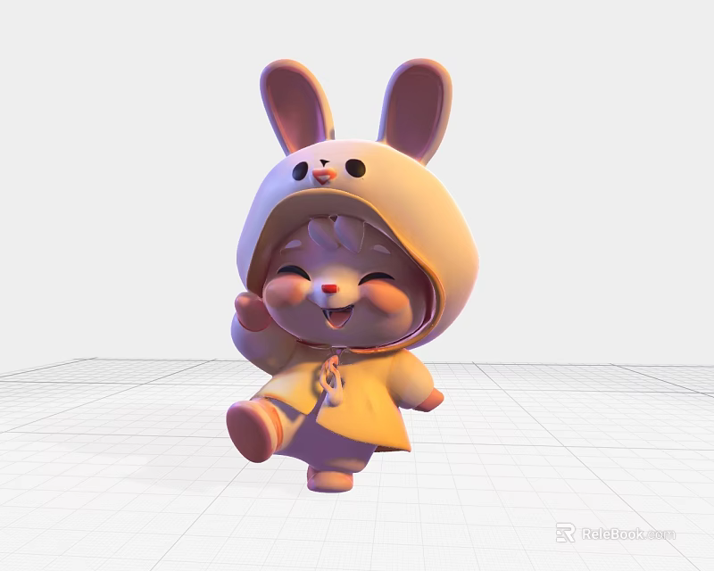 Cute Rabbit Costume Pet Toy With 3D Design For Fun Playtime 3d model 