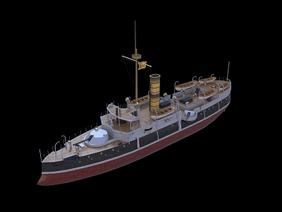 Beiyang Navy'shore defense ironclad ship Pingyuan model