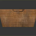 Wooden Boat With Traditional Design And Open Interior Seats For Water Transport
