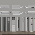 Various Air Conditioners And Fans Including Wall Mounted And Standing Designs For Home Use