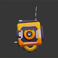 modern robot unicycle robot twin-wheeled robot 3d model