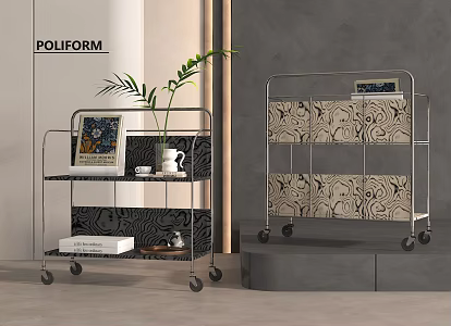 Modern Kitchen Storage Rack Trolley Toilet Storage Rack Decorative Rack 3d model