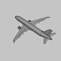 Airstruct Commercial Passenger Airplane With White Fuselage Wings And Engines