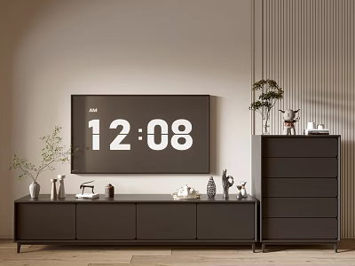 Modern Black TV Cabinet Sideboard Balcony Cabinet Storage Cabinet Entrance Cabinet 3d model