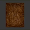 Wooden Cabinet With Two Shelves Dark Wood Finish Simple Design Reflective Surface Modern Style