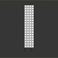 Modern Minimalist Standing Floor Lamp With Multiple Round White Bulbs And Black Metal Base