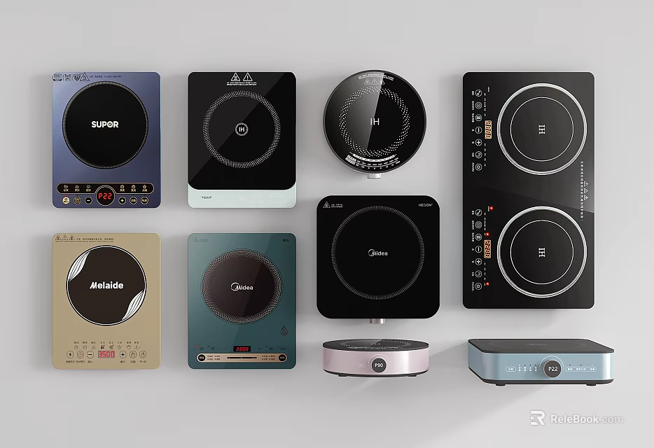 Kitchen Induction Cooktops With Various Designs And Multiple Styles For Home Use 3d model 