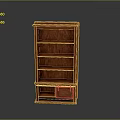 Wooden Bookcase Furniture With Multiple Shelves And Bottom Cabinet Door