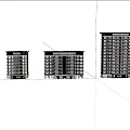 New Chinese-style residential building with a variety of characteristics of large-sized residential 3d model