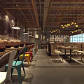 Traditional Chinese Restaurant With Cozy Interior Wooden Decor Warm Lighting And Dining Tables