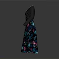 Women's Stylish Outfit Featuring Gray Long Sleeve Top And Multicolored Floral Print Skirt With Necklace