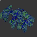 Lush Green Shrub With Large Tropical Leaves And Vibrant Foliage