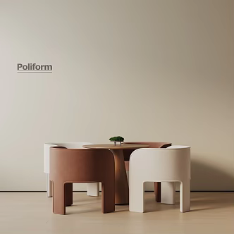 Modern table combination 3d model