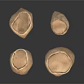 Four Handmade Ceramic Containers As Household Items With Natural Textured Design
