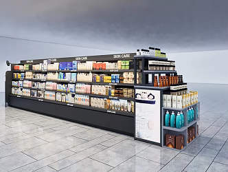 modern shelf 3d model