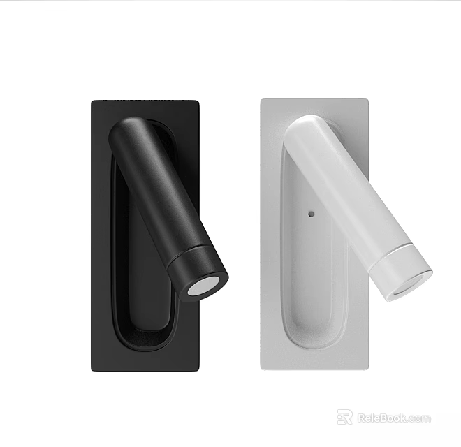 Modern Indoor Wall Lamps Featuring Black and White Sleek Minimalist Design 3d model 