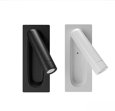 Modern Indoor Wall Lamps Featuring Black and White Sleek Minimalist Design 3d model