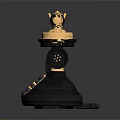 Vintage Gold And Black Telephone With Rotary Dial And Coiled Cord Design