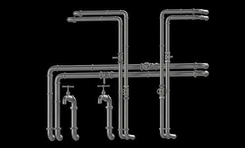 Modern Piping 3d model