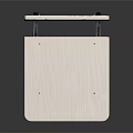 Minimalist White Chair With Blue Metal Frame Flat Backrest And Seat