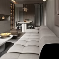 Modern Bright Open Living And Dining Room Interior Design With Large Floor To Ceiling Windows