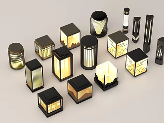 Chinese landscape lamp lawn lamp park lamp floor lamp outdoor lamp 3d model
