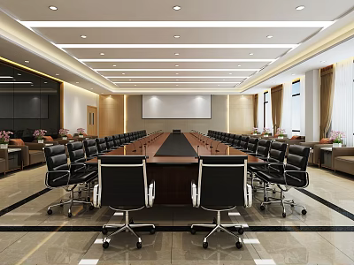 Modern Conference Room 3d model