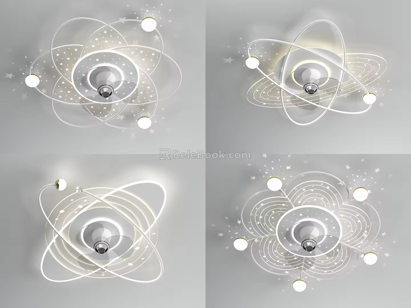 Modern ceiling fan light fan light 3d model
