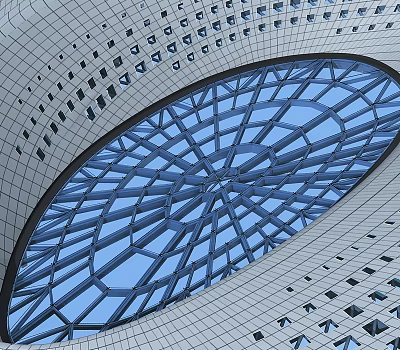 Modern curtain wall curtain wall 3d model