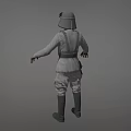 Game And Movie Character Wearing Light Gray Military Tactical Uniform With Helmet Armor And Boots