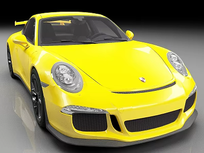 Yellow Sports Car With Sleek Exterior And Aerodynamic Body Design 3d model