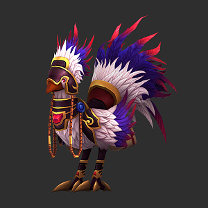 Modern Bird Land Bird Character Monster 3d model