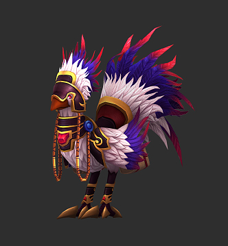 Modern Bird Land Bird Character Monster 3d model