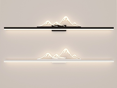 New Chinese Long Wall Lamp 3d model