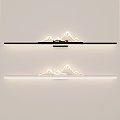 New Chinese Long Wall Lamp 3d model