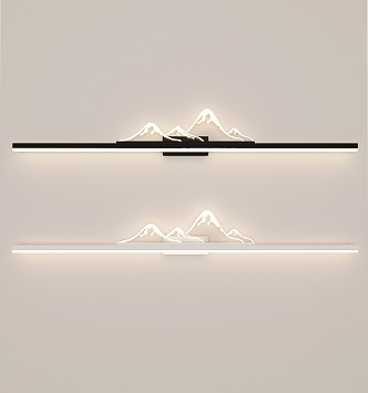 New Chinese Long Wall Lamp 3d model