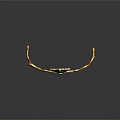 Elegant Golden Crown With Green Gemstones And Leaf Design Lifestyle Accessory