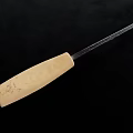 Durable Chisel Hardware Tool With Wooden Handle And Silver Metal Blade For Woodworking Projects