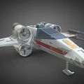 Detailed Spacecraft Model with Engines Cockpit and Weapons for Aerospace Exploration