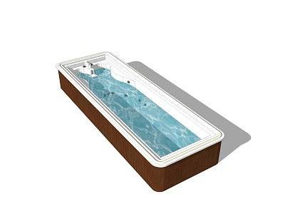 Modern Swimming Pool Outdoor Fitness Surf Pool 3d model