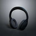 Black Over Ear Headphones With Comfortable Ear Cushions And Sleek Design