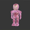 Iron Man Stylized Action Figure With Red Armor And Gold Details Standing On Black Background