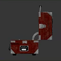 Open Red Case Electronic Device With Internal Dials And Control Components