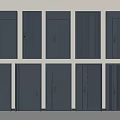 Various Modern Security Door Designs With Steel Material And Textured Panel Patterns 3d model