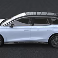 Sleek White Volkswagen Electric Wagon With Black Roof And Modern Styling