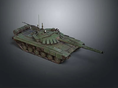 Military Tank With Detailed Exterior And Equipment 3d model