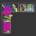 Modern Organized Wardrobe Interior With Hanging Shirts Coats Folded Clothes Storage Shelves And Shoes