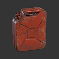 Rusty Red 20L Metal Jerry Can With Vintage Design And Handle