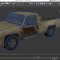 Old Rusty Vintage Pickup Truck With Open Door Weathered Exterior Design